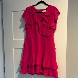 Elegant Pink Ruffle Dress